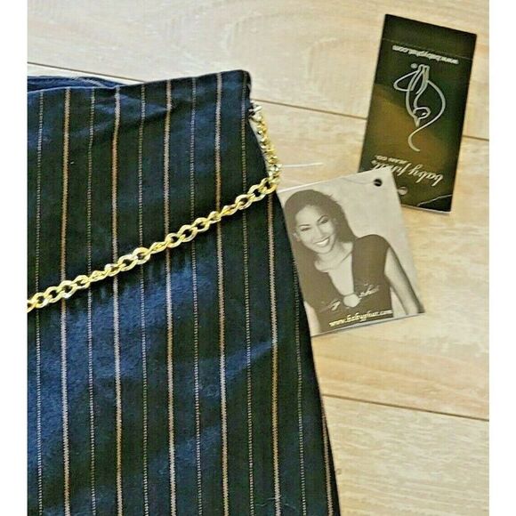 Baby Phat 24 Dark Striped Skirt (Belt has Broken Pieces) 3X NWT See Photos! - Picture 7 of 8